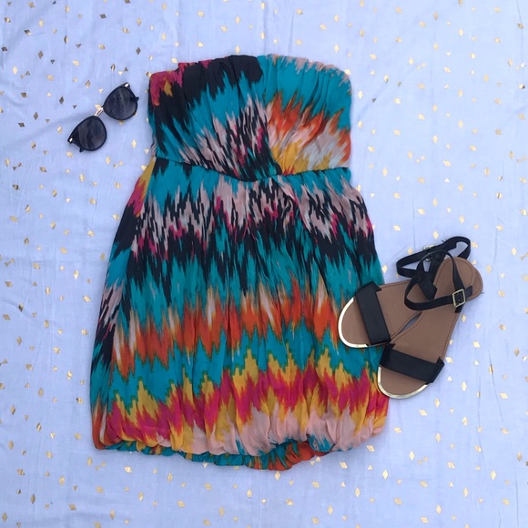 Charlotte Russe Dresses & Skirts - Charlotte Russe Tie Dye Strapless Dress S